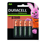 Pile rechargeable AA - LR6 Duracell Stay charged - Blister de 4 accus
