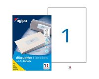 Etiquettes adresses 210 x 297 mm Agipa 119004 - Boîte de 100