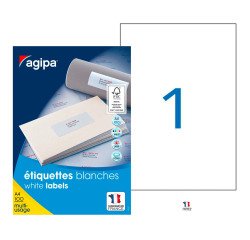 Etiquettes adresses 210 x 297 mm Agipa 119004 - Boîte de 100