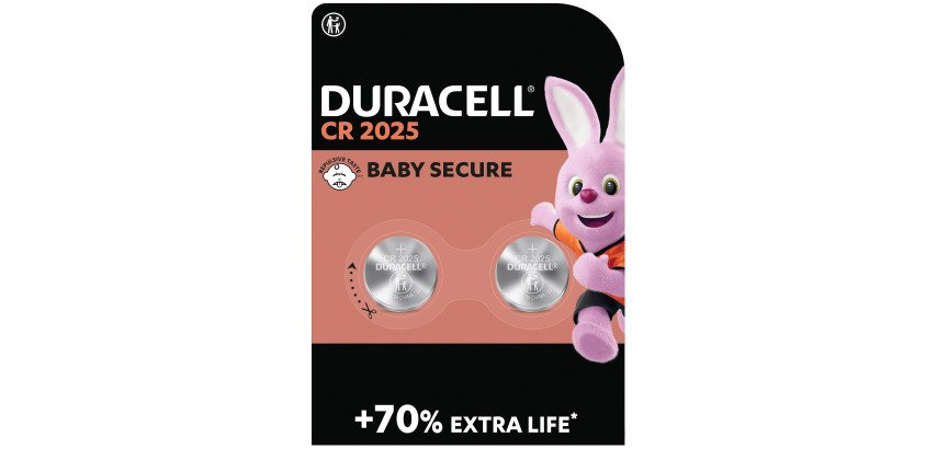 Duracell - Pack de 2 piles bouton Lithium CR2025 - 3V