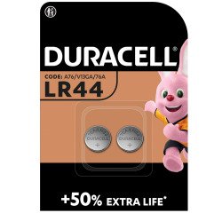 Pilas de botón alcalina Duracell LR44 de 1,5 V- Paquete de 2
