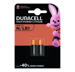 Pila alcalina Duracell N 1,5 V, paquete de 2 (E90 / LR1)