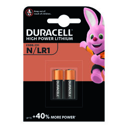 Blister 2 alkaline batterijen Duracell LR1/E90