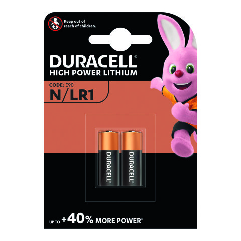 Pila alcalina Duracell N 1,5 V, paquete de 2 (E90 / LR1)
