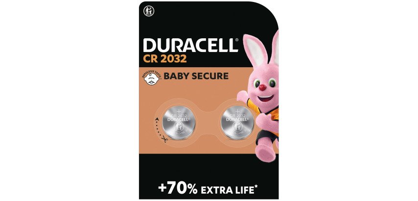 Duracell - Pack of 2 Lithium Button Cell Batteries CR2032 - 3V