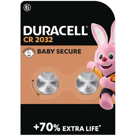 Duracell - Pack de 2 piles bouton Lithium CR2032 - 3 V