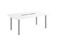 Table tonneau plateau blanc 8 personnes L 200 x P 115 cm - Frégate