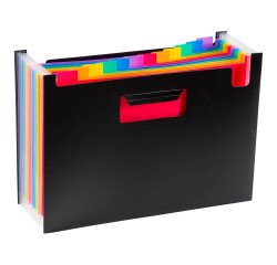 Clasificador acordeón Viquel Rainbow con 12 pestañas multicolor