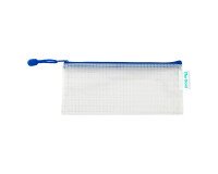 Pack de 8 Bolsas de documentos Formato chequera reforzados con cremallera Azul 