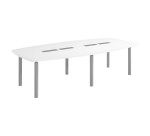 Table tonneau plateau blanc 10 personnes L 280 x P 140 cm - Frégate