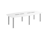 Table tonneau plateau blanc 10 personnes L 280 x P 140 cm - Frégate