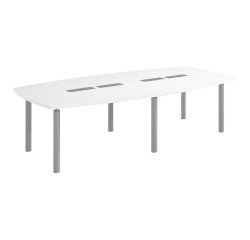 Table tonneau plateau blanc 10 personnes L 280 x P 140 cm - Frégate