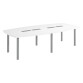 Table tonneau plateau blanc 10 personnes L 280 x P 140 cm - Frégate