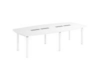 Table tonneau plateau blanc 10 personnes L 280 x P 140 cm - Frégate