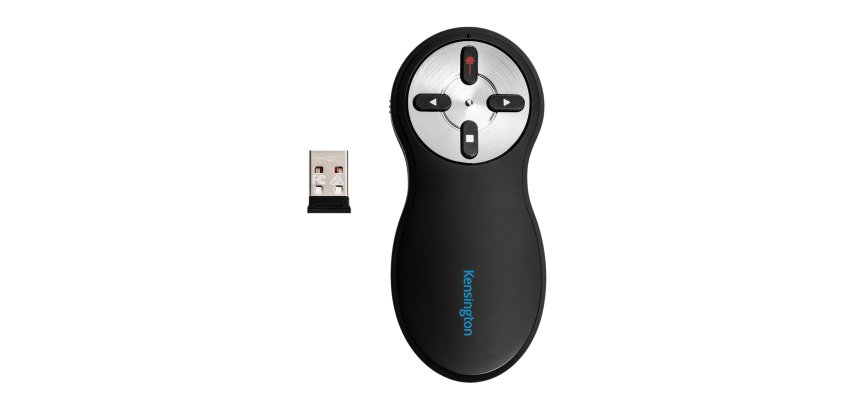 Remote control for presentation with red laser pointer