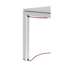 Goulotte passe-câbles verticale pour pieds Arko