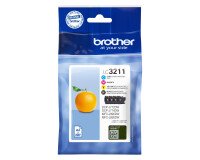 Brother LC3211 Pack 4 cartuchos originales negro + tricolor (4 X 200 páginas) 