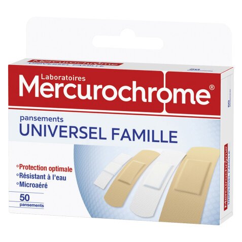 Pansements Universel famille Mercurochrome - Boîte de 50