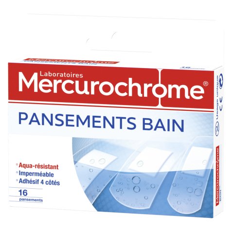 Pansements bain Mercurochrome - Boîte de 16