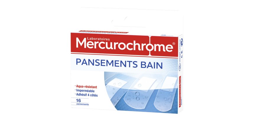 Boîte de 16 pansements bain Mercurochrome