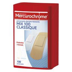  Tiritas multi uso 1eros auxilios Mercurochrome - Caja de 100