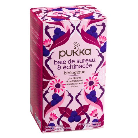 Infusion elderberry and echinacea Bio Pukka - box with 20 biodegradable bags