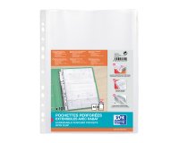 Fundas multitaladro Oxford A4 con fuelle y solapa en la parte superior, polipropileno liso 20/100 - Caja de 10