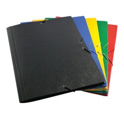 Carpeta de cartón gofrado con gomas - Folio 