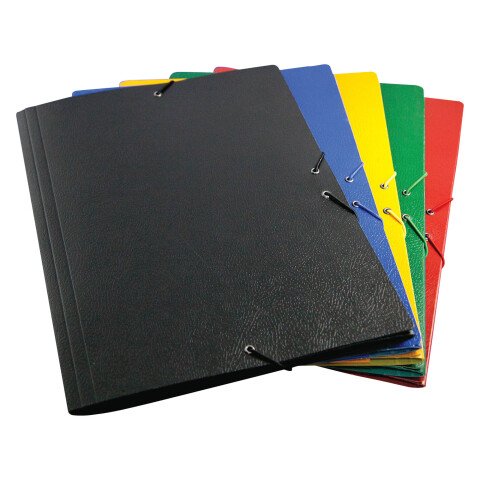 Carpeta de cartón gofrado con gomas Folio Rojo