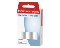 Bandes extensibles Mercurochrome 2 m x 7 cm - Paquet de 3