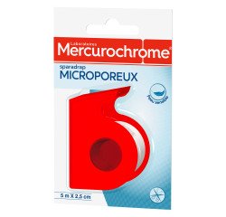 Parche microporoso especial para pieles sensibles Mercurochrome 5 m x 2,5 cm