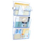 Trieur mural CEP - Lot de 3 corbeilles murales ICE BLUE