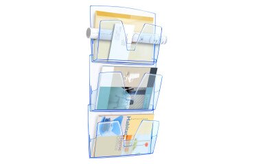Expositor de pared CEP - Juego de 3 compartimentos ICE BLUE
