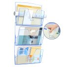 Trieur mural CEP - Lot de 3 corbeilles murales ICE BLUE