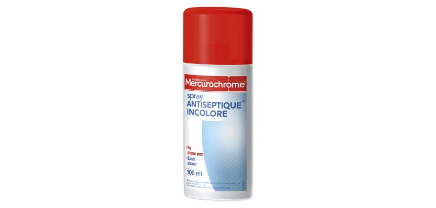 Spray antiseptique incolore Mercurochrome 100ml