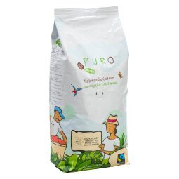 Café en grains Puro Bio 100 % Arabica - paquet de 1 kg
