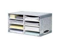Sorteermodule karton 8 vakken grijs