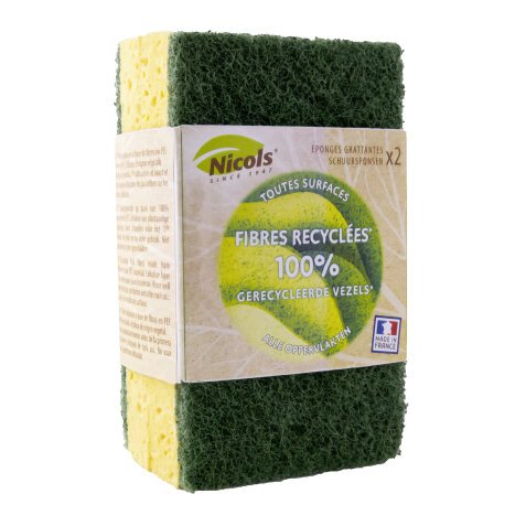 Ecological scrubbing pad all surfaces Nicols - pack of 2
