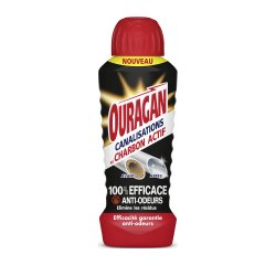 Entretien canalisations Ouragan au charbon actif – Flacon de 700 ml