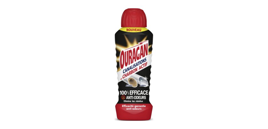 Entretien canalisations Ouragan au charbon actif – Flacon de 700 ml