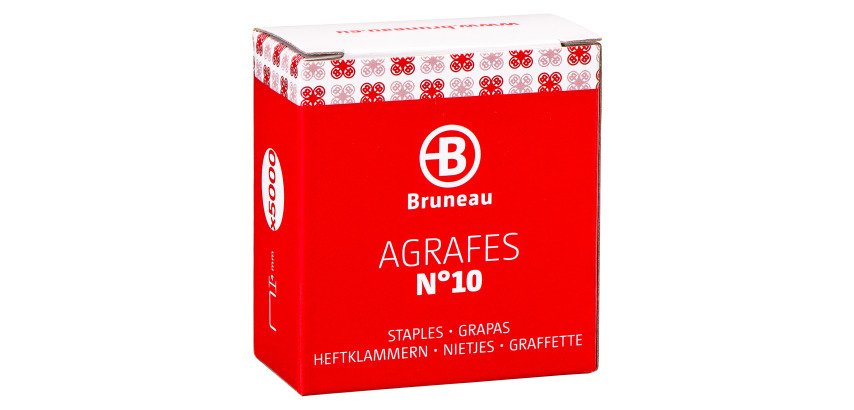 Agrafe Bruneau N°10 galvanisée – Boîte de 5000