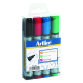 Etui van 4 uitwisbare markers Artline Dry Safe 517 geassorteerd klassiek