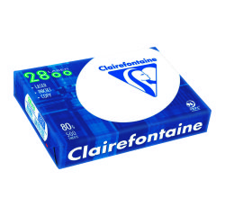 Pack mit Riemen Papier Clairefontaine A4 80 g - 500 Blatt - weiß laser 2800 + 5 Riemen gratis