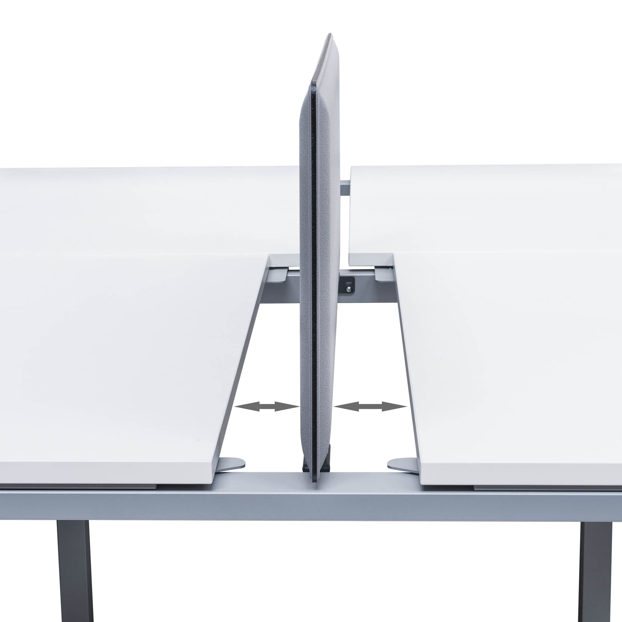 Jeu platines coulissantes ECLA pour pôle de 4 bureaux