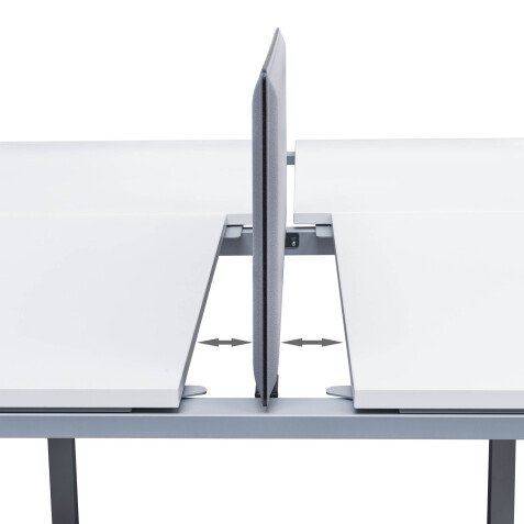 Jeu platines coulissantes ECLA pour pôle de 4 bureaux