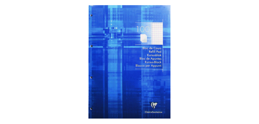Notizblock Clairefontaine 4 Lochungen A4 100 Seiten - kariert