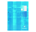 Notitieblok Clairefontaine 2 gaatjes A4 - geruit 5 x 5 en met kantlijn - 100 vellen 