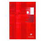 Note block Clairefontaine 2 holes A4 100 sheets - lined and with margin