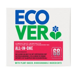 Ecologische vaatwastabletten Ecover All in 1 - Doos met 68 tabletten.