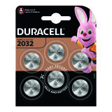 Speciale knoopbatterij lithium Duracell 2032 3 V pak van 6 (DL2032/CR2032)